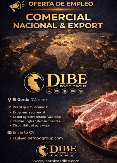 Oportunidad laboral en el sector agroalimentario: DIBE Food Group busca profesionales comerciales
