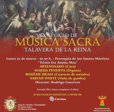 No te pierdas esta tarde el concierto de música sacra ‘Tristis Est Anima Mea’
