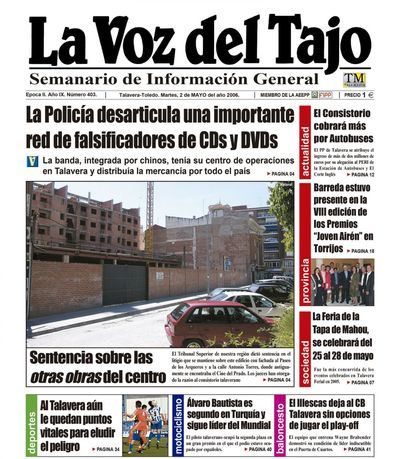 La Voz del Tajo Vintage 18: Hace dos décadas podíamos leer…