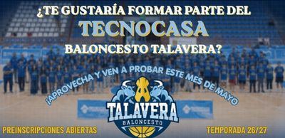 Tecnocasa Baloncesto Talavera abre su cantera para la próxima temporada