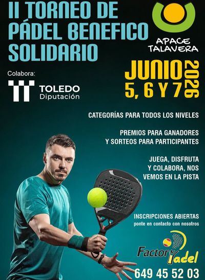 Juega, disfruta y colabora: vuelve el Torneo Benéfico de Pádel APACE