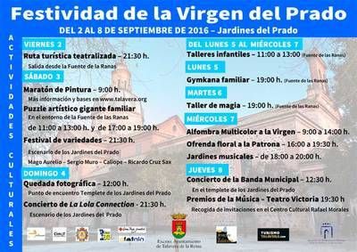 ACTIVIDADES DE LA FESTIVIDAD DE LA VIRGEN DEL PRADO