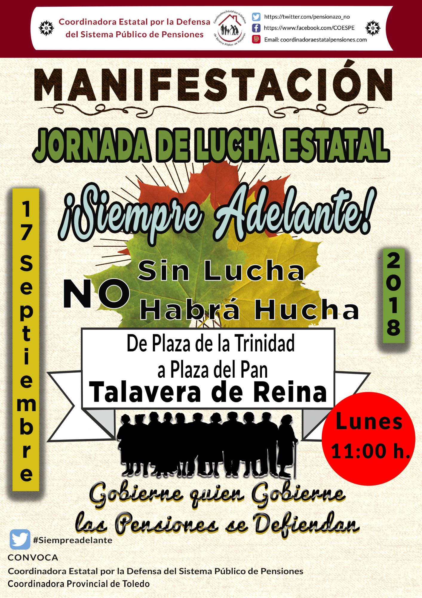 Los pensionistas talaveranos pararán las calles de la ciudad