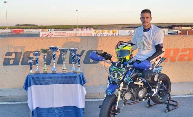 El talaverano Cristian Gutiérrez, campeón de CyL en Minimotard 2016
