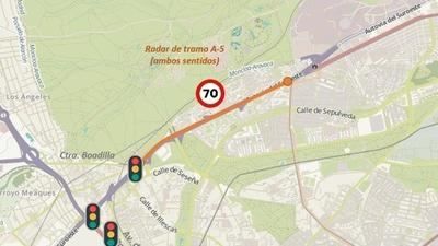¡Atención! El radar de tramo de la A-5 comienza a multar este martes