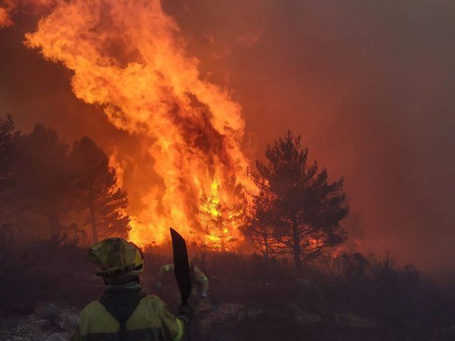 Controlan el incendio de Guisando, en la Sierra de Gredos