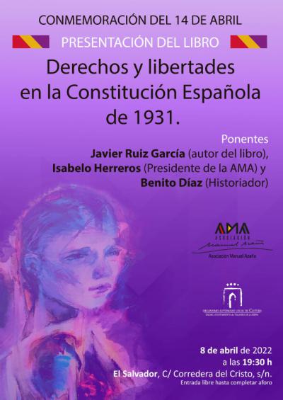  "Derechos y libertades en la Constitución de 1931", el nuevo libro de Javier Ruiz García