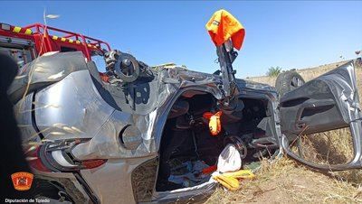 Dos heridos tras un accidente en la A-5 a la altura de Velada