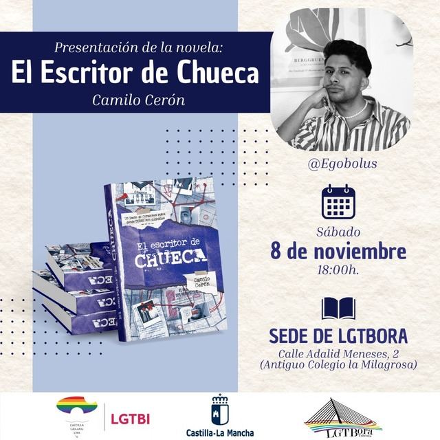 No te pierdas la presentación del libro 'El escritor de Chueca' en la sede de LGTBora