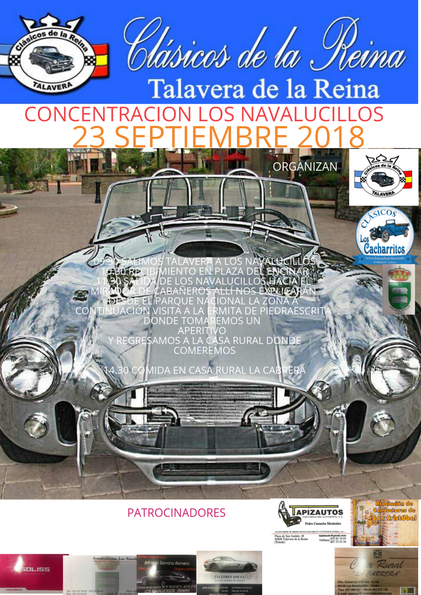 Los Clásicos de la Reina viajarán a Los Navalucillos para celebrar una multitudinaria concentración de coches