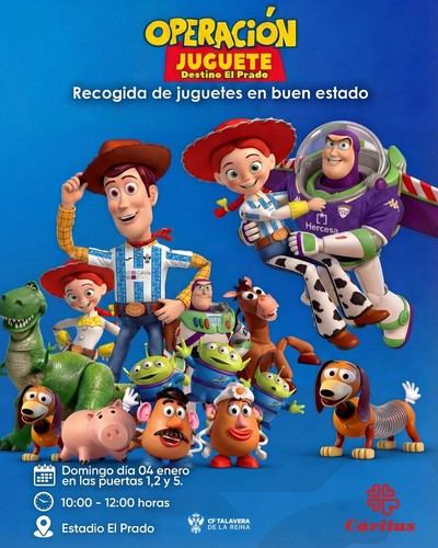 El CF Talavera se vuelca con una recogida solidaria de juguetes