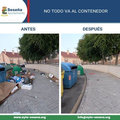 Este pueblo de Toledo está harto del abandono de basura y enseres fuera de los contenedores