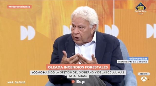 Felipe González señala a CLM como ejemplo en la lucha contra incendios