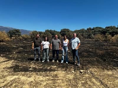 La Junta analiza las pérdidas del incendio en el Valle del Tiétar para definir las ayudas al campo