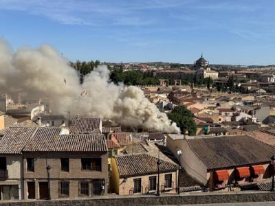 Una pelea entre okupas provoca en incendio en una casa del Casco de Toledo