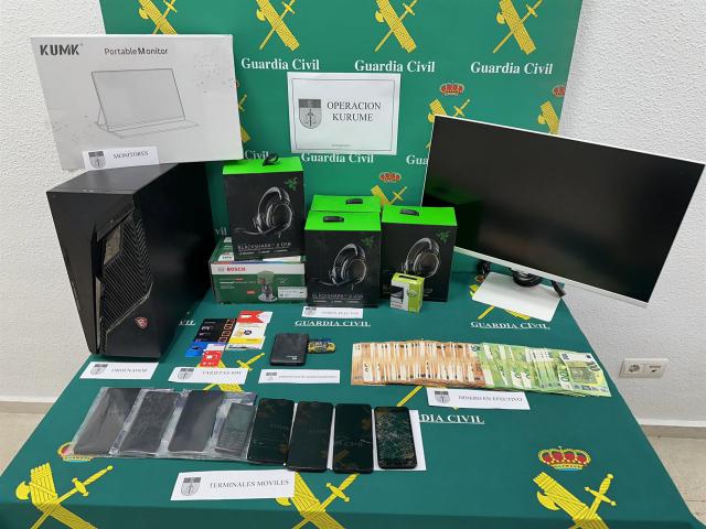 Operación Kurume: tres detenidos por robar casi 500.000 euros en mercancías