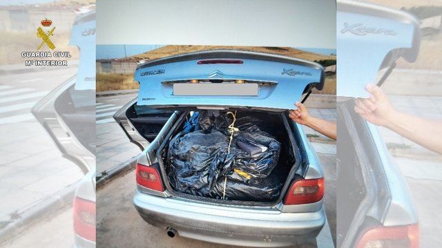 Intervienen 260 kilogramos de tabaco durante la realización de un control en Fuente el Fresno