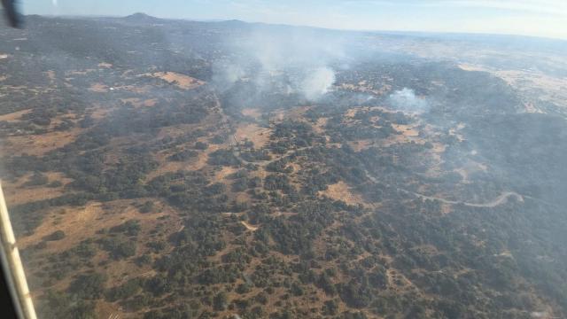 Imagen aérea del incendio en Almorox (Toledo) - BRIF LA IGLESUELA