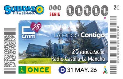 El 25 aniversario de Radio Castilla-La Mancha, protagonista del cupón de la ONCE de este domingo