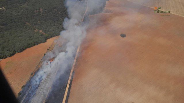 Suspendido el trayecto Madrid-Barcelona por un incendio en Guadalajara