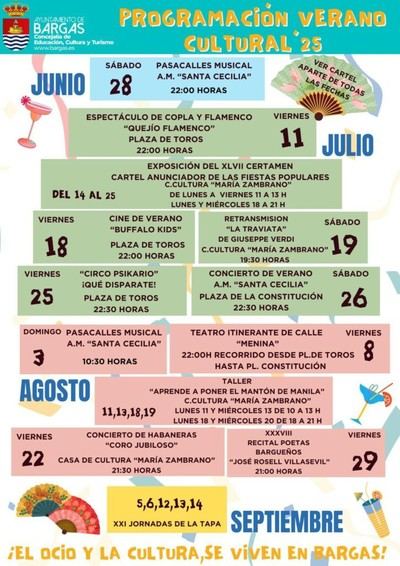 Descubre todas las actividades culturales de verano en Bargas