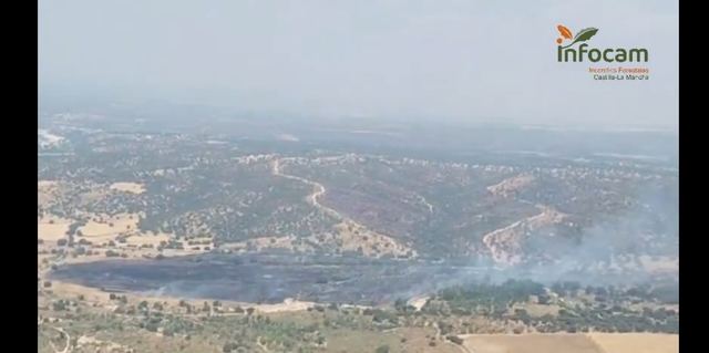 CLM y Madrid luchan contra un incendio en la provincia de Toledo