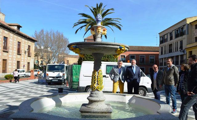 La fuente de la plaza del Pan de Talavera ya está restaurada