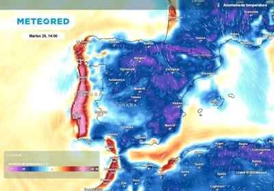 Contrastes térmicos en España: aire polar en el norte mientras el sur mantiene el calor extremo