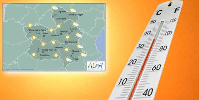 Subida de temperaturas este martes en la provincia de Toledo