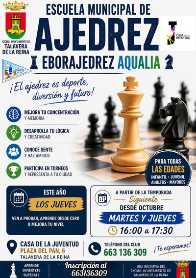 Talavera de la Reina impulsa su Escuela Municipal de Ajedrez