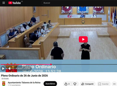 Del caos al silencio: el Pleno de Talavera desaparece de Youtube