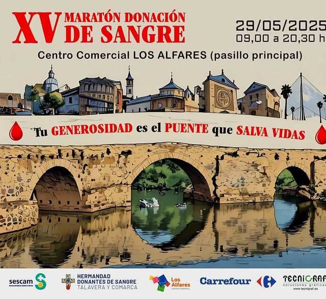 La Hermandad de Donantes de Sangre de Talavera celebrará su XV Maratón de Donación el 29 de mayo