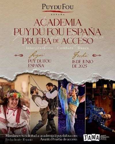 Puy du Fou España lanza la III edición de su Academia de formación artística 