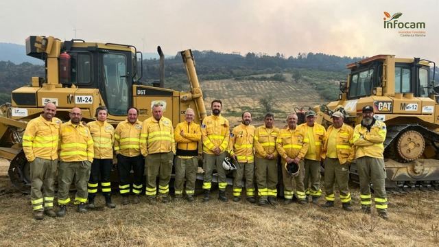 García-Page agradece a los efectivos de INFOCAM por su labor en los incendios de Asturias, Galicia y Castilla y León