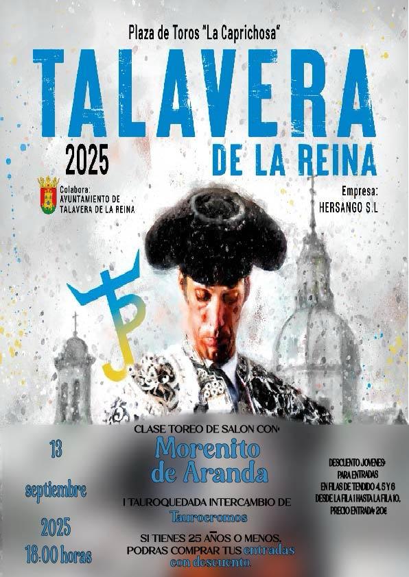 Talavera de la Reina acogerá una 'Tauroquedada' con Morenito de Aranda el 13 de septiembre