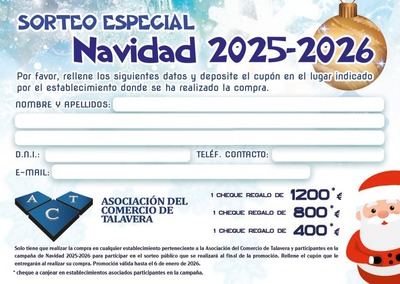 La Asociación del Comercio de Talavera repartirá 2.400 euros en premios