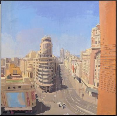 El Corte Inglés felicita a Antonio López por su 90 cumpleaños con una proyección en Gran Vía