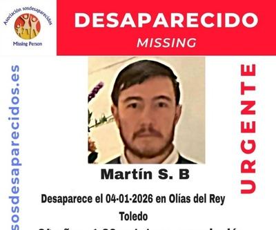Buscan a Martín, un joven de 24 años desaparecido en Olías del Rey