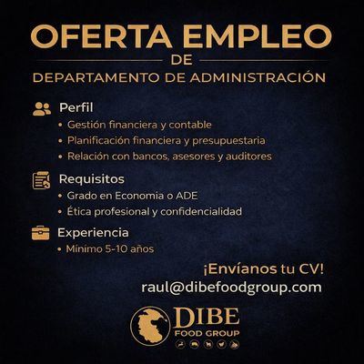 DIBE abre una nueva oferta de empleo para reforzar su Departamento de Administración