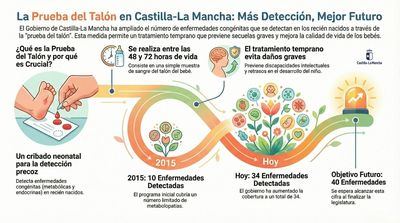 CLM aumenta hasta 34 las metabolopatías a detectar a través de la “prueba de l talón” en los recién nacidos