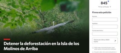 El Grupo Eliomys impulsa una campaña contra la deforestación en la Isla de los Molinos de Arriba