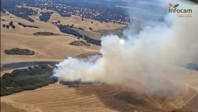 Controlado el incendio forestal declarado en Las Herencias tras movilizar a más de 40 efectivos