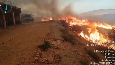 Once fallecidos y ocho heridos en el devastador incendio forestal de Los Gallardos