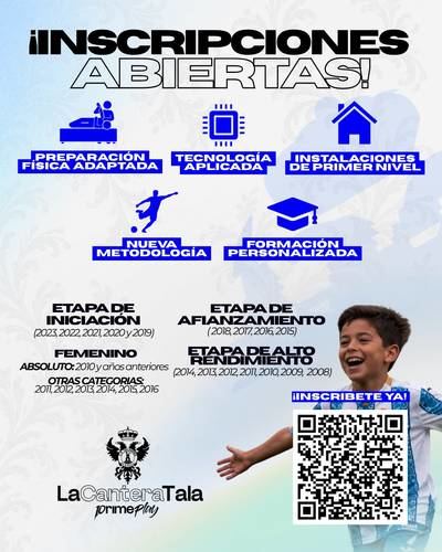 El CF Talavera abre las inscripciones para su cantera de la temporada 2026/27