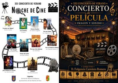 El XXI Concierto de Verano pone banda sonora a una ‘noche de cine’