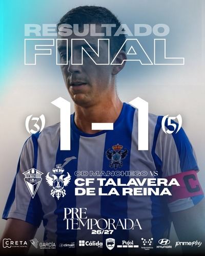 El CF Talavera se mete en la final de la Copa Federación tras superar al Manchego en los penaltis
