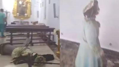 Conmoción en Yeles: Una mujer destroza las imágenes religiosas de la parroquia